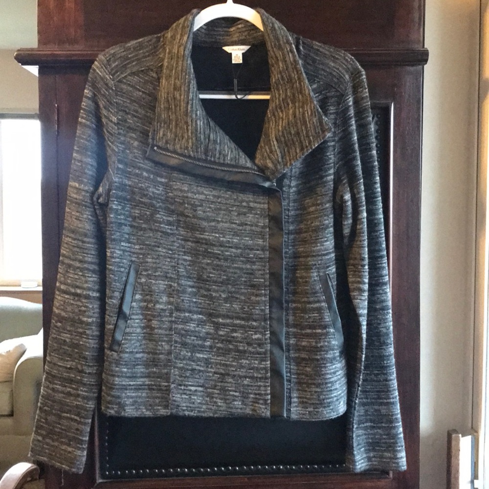 Calvin Klein box-cut knit jacket